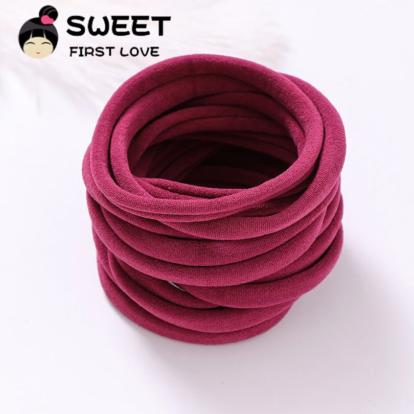 10 шт./лот телесные мягкие 3 см Детские нейлоновые повязки на голову бесследные