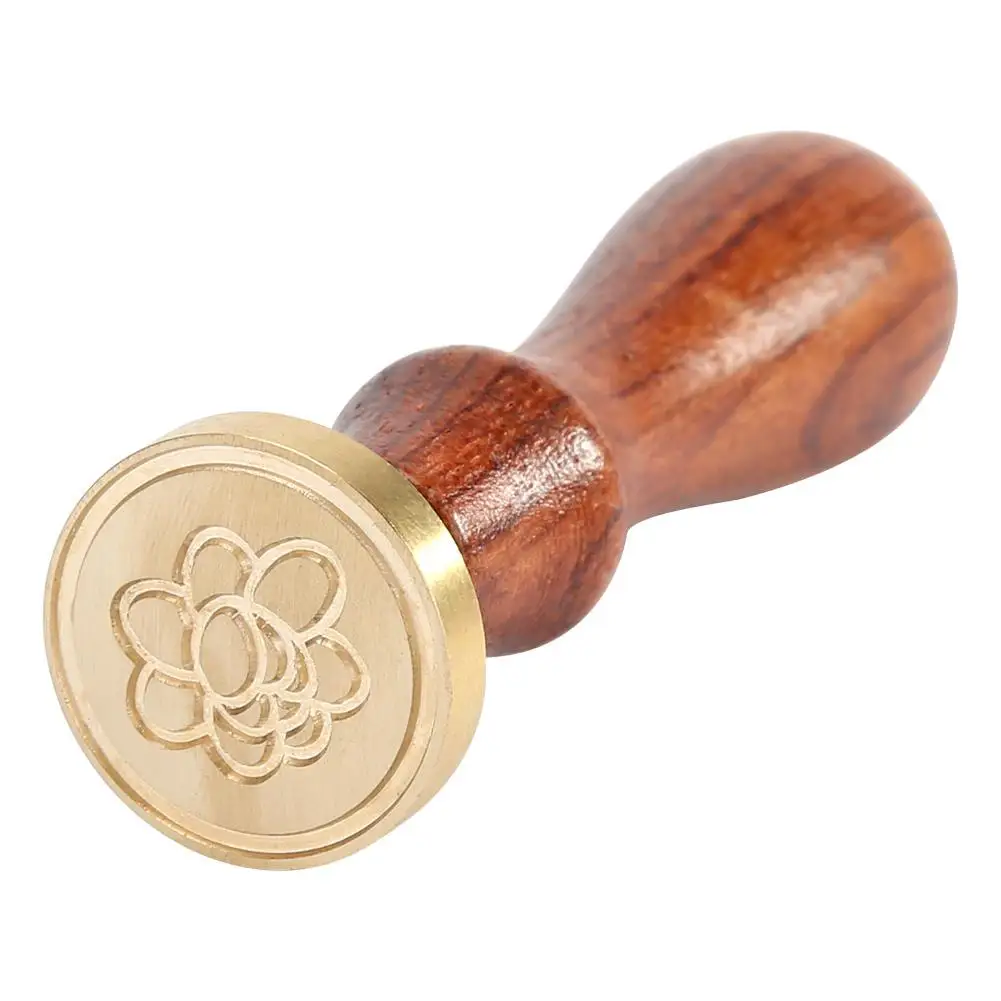 DIY Романтический воск штамп классическая печать ретро свадьба деревянная