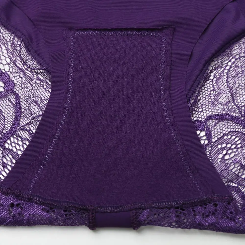 Hot Sale Ladies Invisible Sexy Breathable Solid Cotton Briefs Hollow Out Comfortable Ice Silk Fabric Transparent Lace Panties |