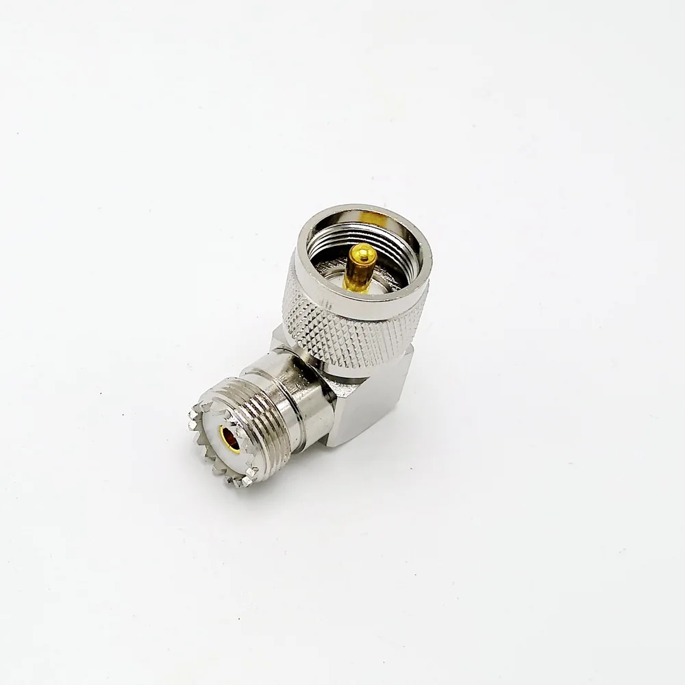 M Тип SL16 90 градусов UHF штекер PL259 к SO239 женский Разъем прямоугольный разъем адаптер