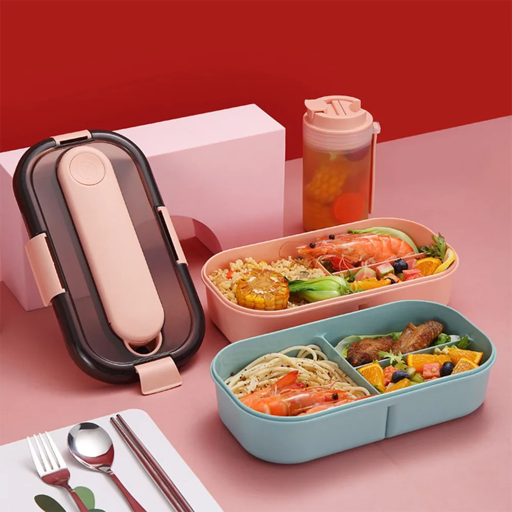 

Lunch Box For Kids School Microwave Plastic Children'S Portable Leakproof Food Container Storage Bento Box Excluding Tableware