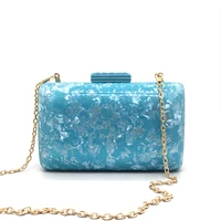 bags for women new luxury handbag acrylic evening bag mini blue purse chic clutch fashion wedding party chain shoulder crossbody