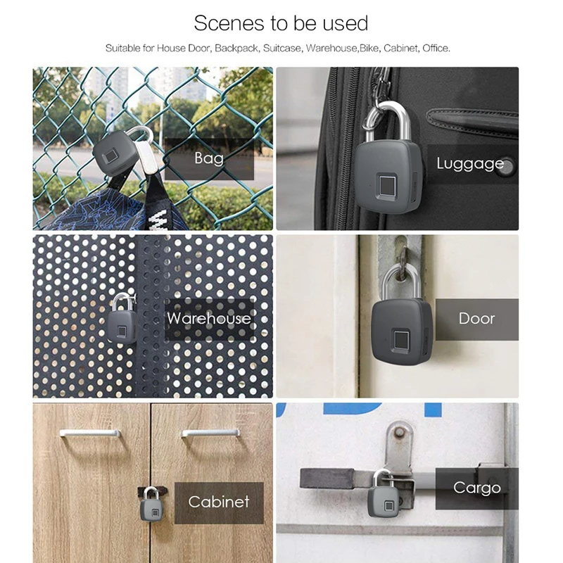 Умный Замок БЕСКЛЮЧЕВОЙ замок с отпечатком пальца IP65 Водонепроницаемый cerradura