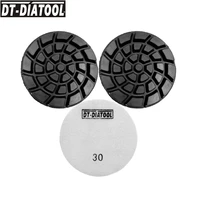 dt diatool 3pcsset dia 100mm4inch diamond resin bond concrete polishing pads nylon backed cement floor renew sanding discs