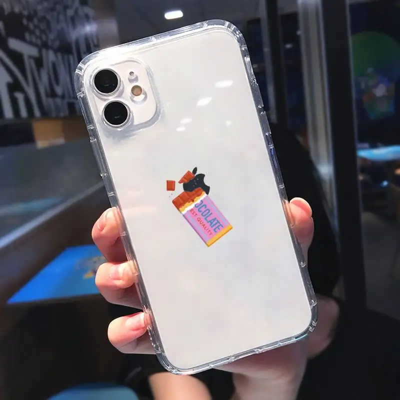 

Cartoon fruit Simplicity aesthetics Phone Case Transparent for Clear iPhone 11 12 8 7 6 6S Plus X 5S SE 2020 XR mini pro XS MAX