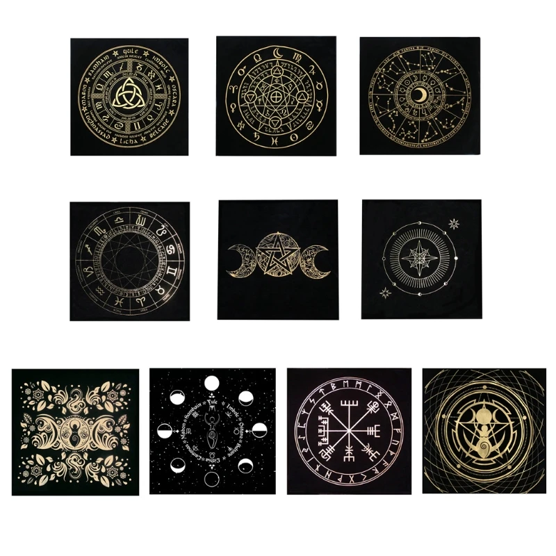 

Square Pendulum Divination Altar Tablecloth Board Game Card Pad Runes Table Altar Cloth Metaphysical Board Game Mat