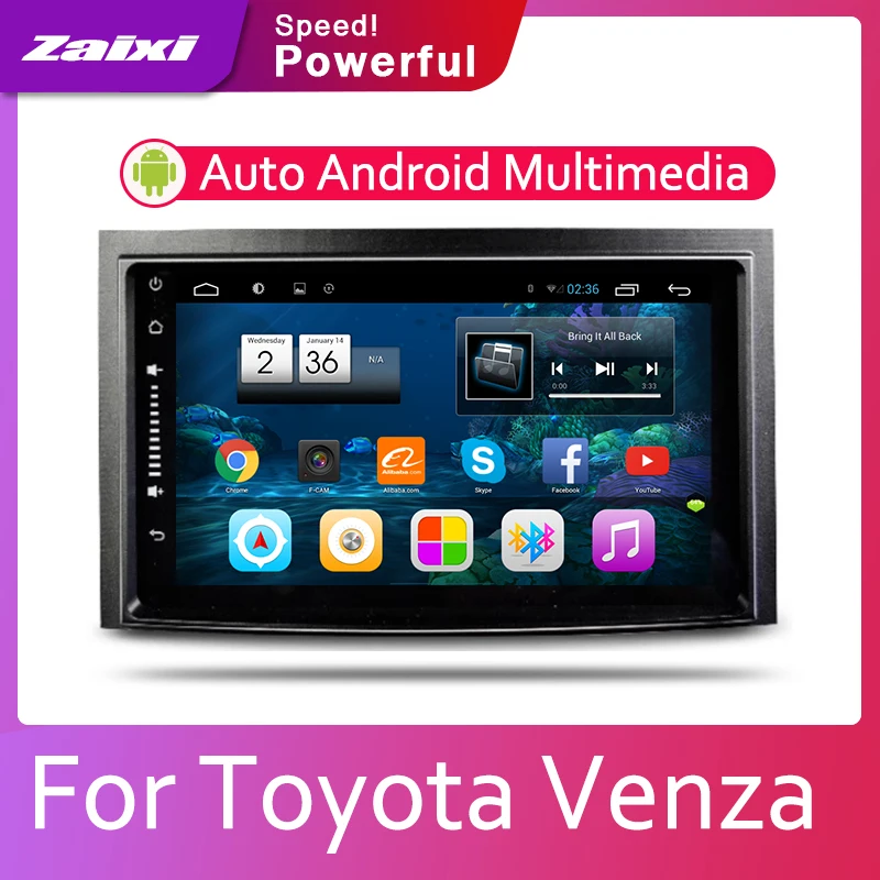 ZaiXi 2din автомобильный мультимедийный Android Автомагнитола для Toyota Venza 2008 ~ 2017 Bluetooth WiFi