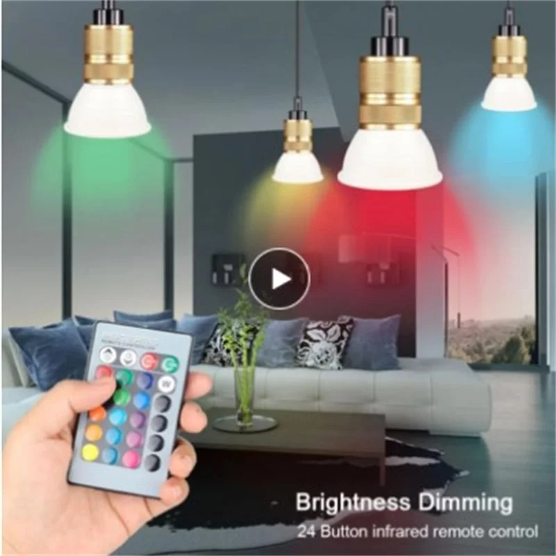 

E27 Smart Control Lamp Led RGB Light Dimmable 3W 5W 10W RGBW Led Lamp Colorful Changing Bulb Led Lamp RGB White Decor Home