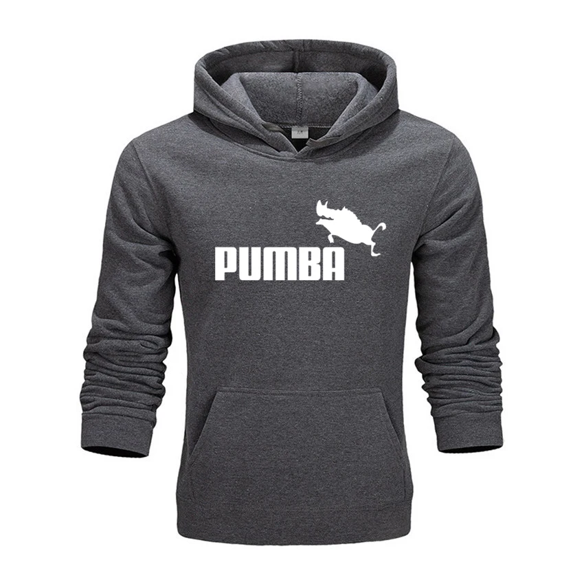 Новинка, Pumba, модные толстовки, Мужская плотная одежда, зимние толстовки, Мужская Уличная одежда в стиле хип-хоп, одноцветная флисовая толстовка с капюшоном, мужская одежда - Цвет: 04