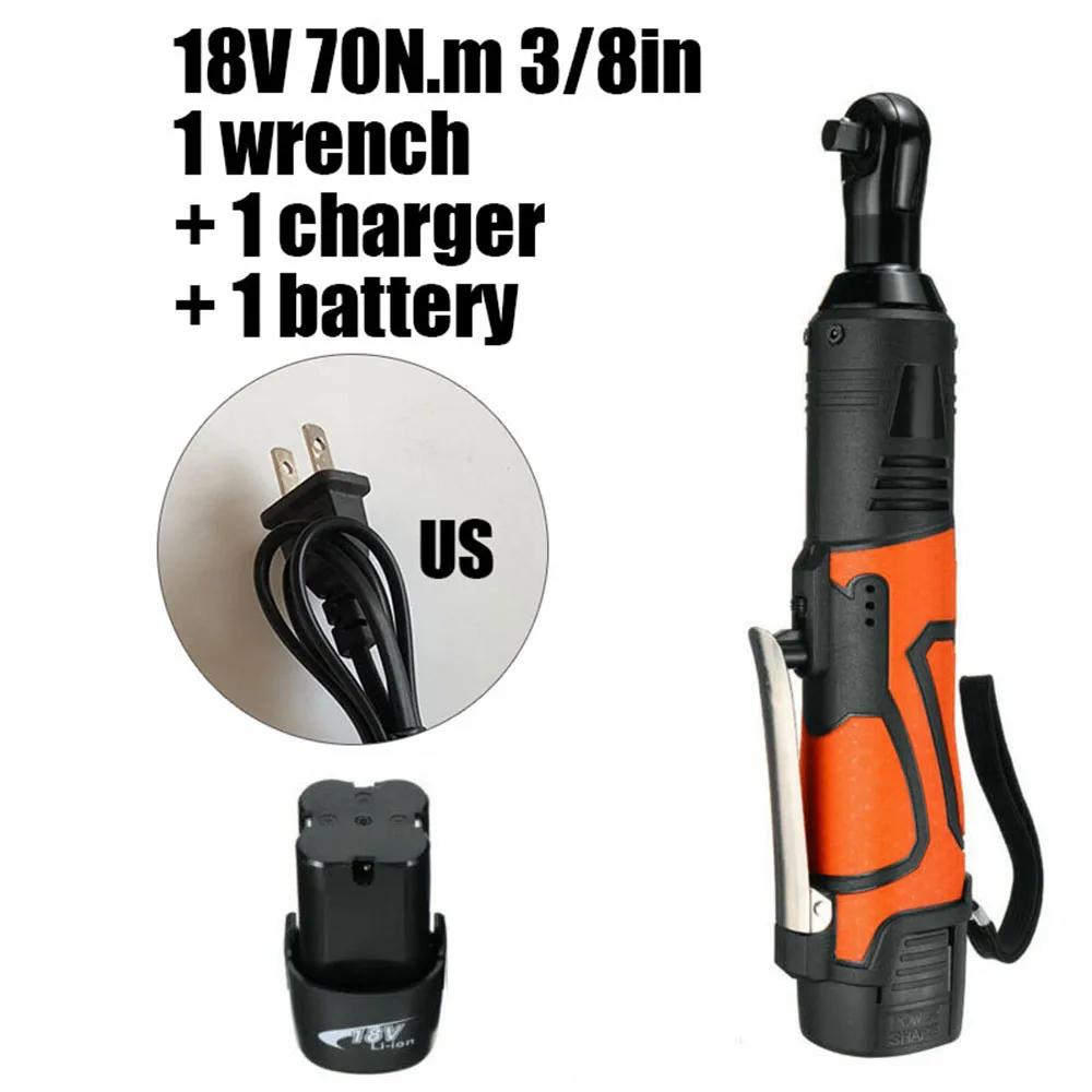 Аккумуляторный Электрический ударный гайковерт с трещоткой 18 в 70н. М 3/8 дюйма