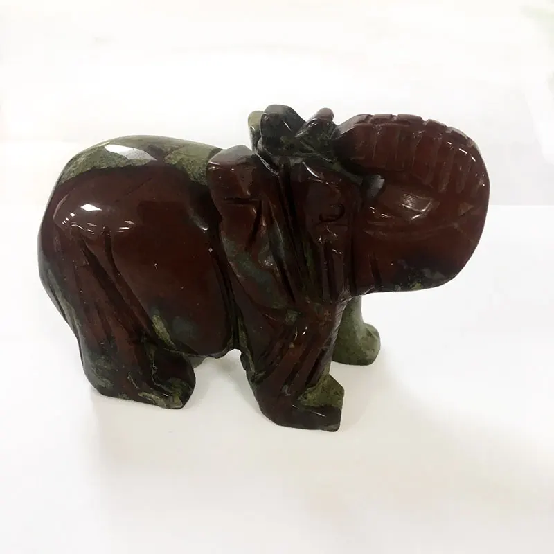3 дюймов натуральный кровь Дракона камень фигурки слонов ремесло резные