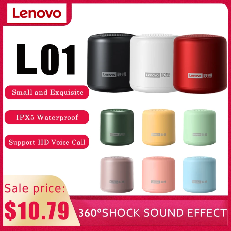 Lenovo L01 наушники вкладыши TWS Bluetooth динамик портативный наружный Громкоговоритель