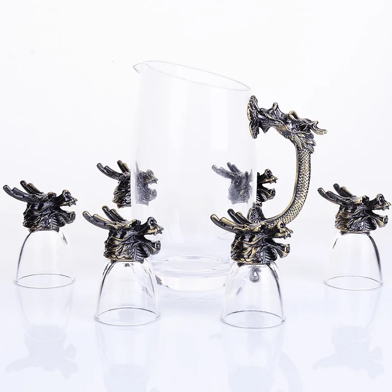 Китайский ретро кран с двенадцатью знаками Зодиака ликер выстрел стеклянный