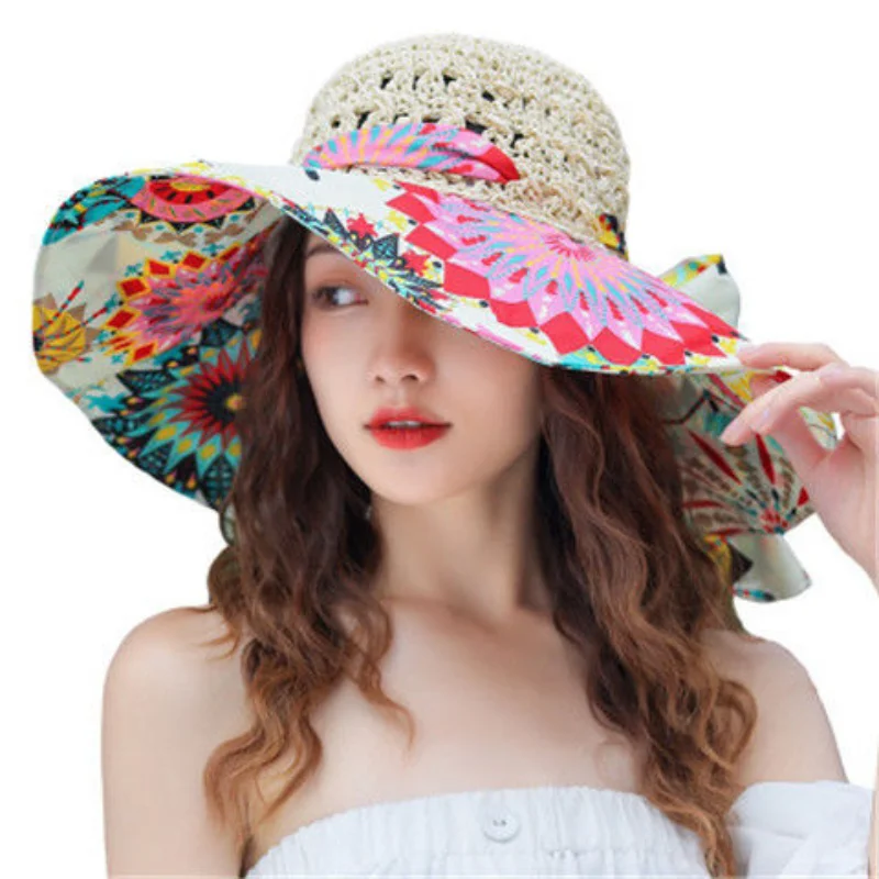 

Sun Hats for Women Uv Protection Covers Side Straw Hat for Women Fashion Vacation Beach Canvas Cap The Weeknd Sombreros De Sol C