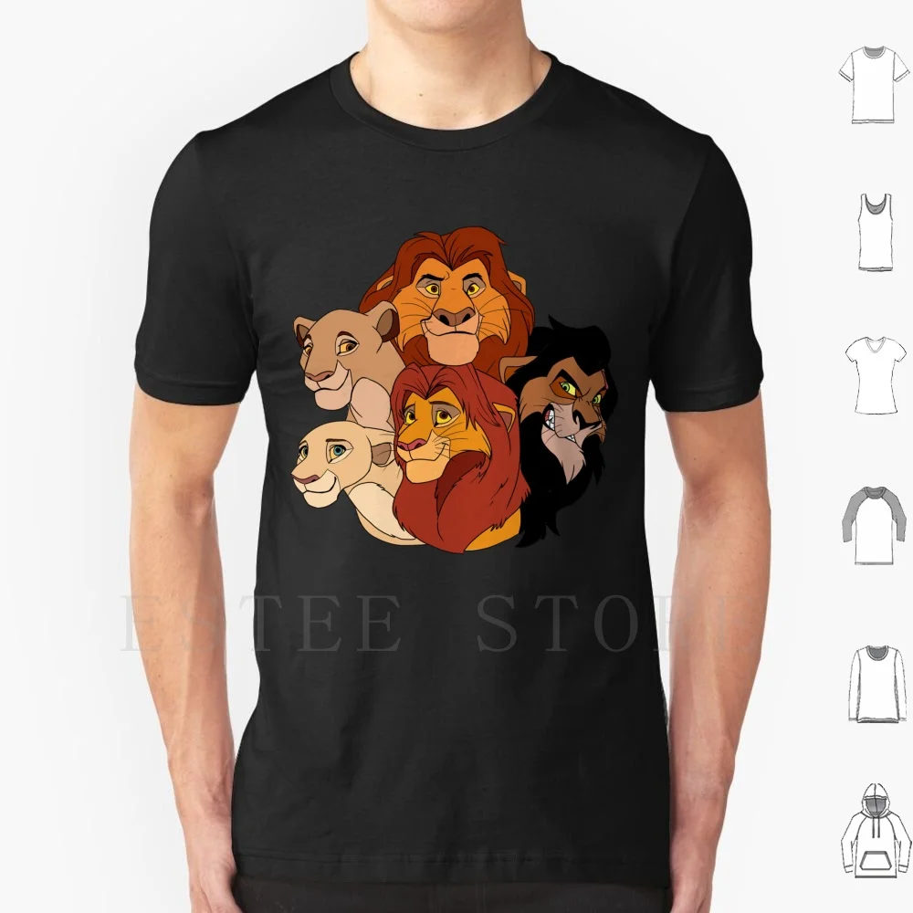 

Семейный портрет, футболка с принтом, хлопок, Лев, король, муфаса, шрам, Simba, Nala, Sarabi, пушистый