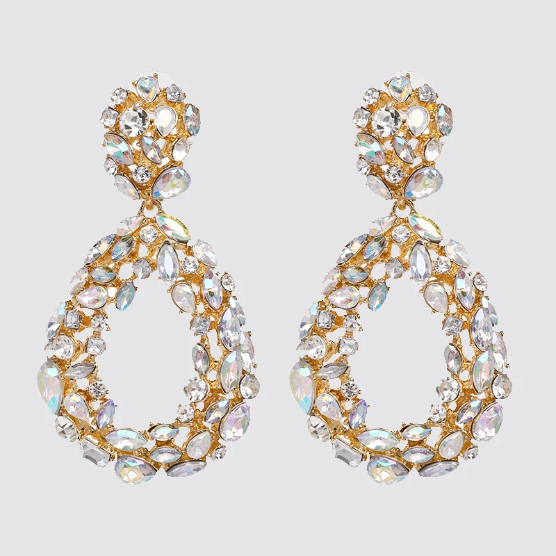 JURAN ZA, новая мода, геометрические висячие серьги с кристаллами,, Boho, ручной работы, висячие серьги для женщин, ювелирное изделие, подарок