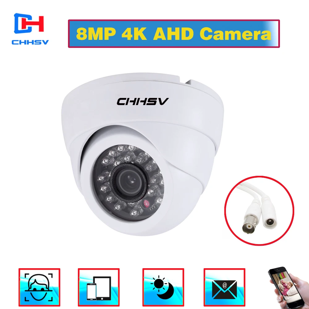 

Full HD 8MP AHD Camera Motion Detection 24 Infrared LEDS 2.0MP Resolution With HD 3.6mm Lens CCTV Home Security Night Vision