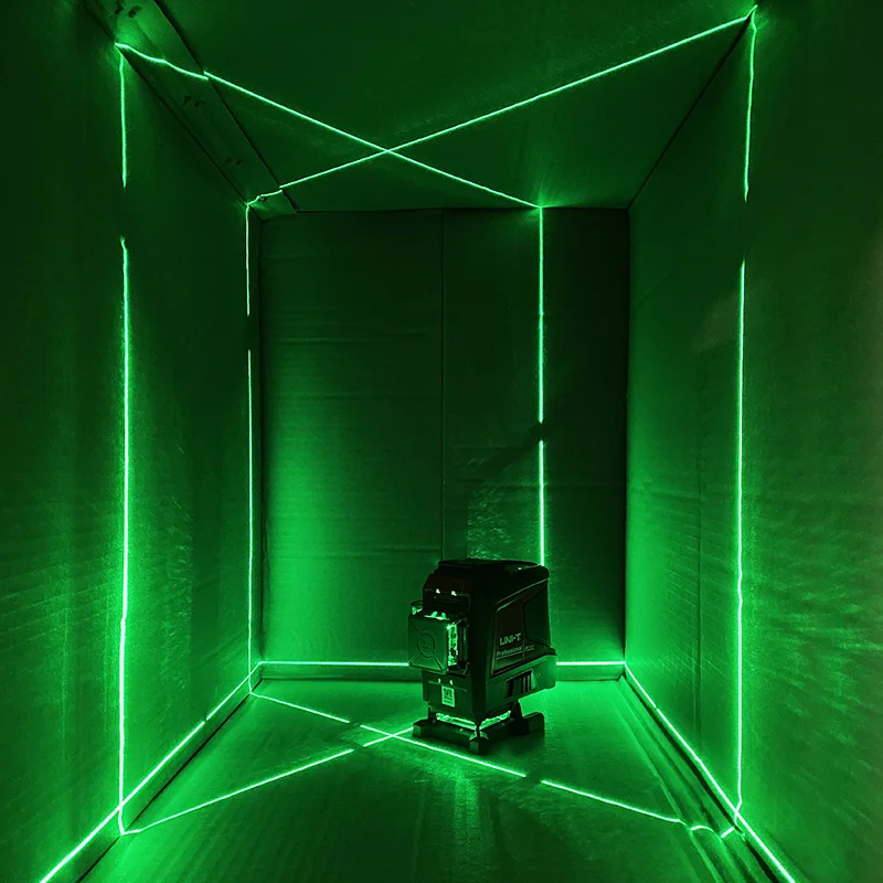Лазерный уровень 16 линий 4D зеленый вертикальный горизонтальный поперечный