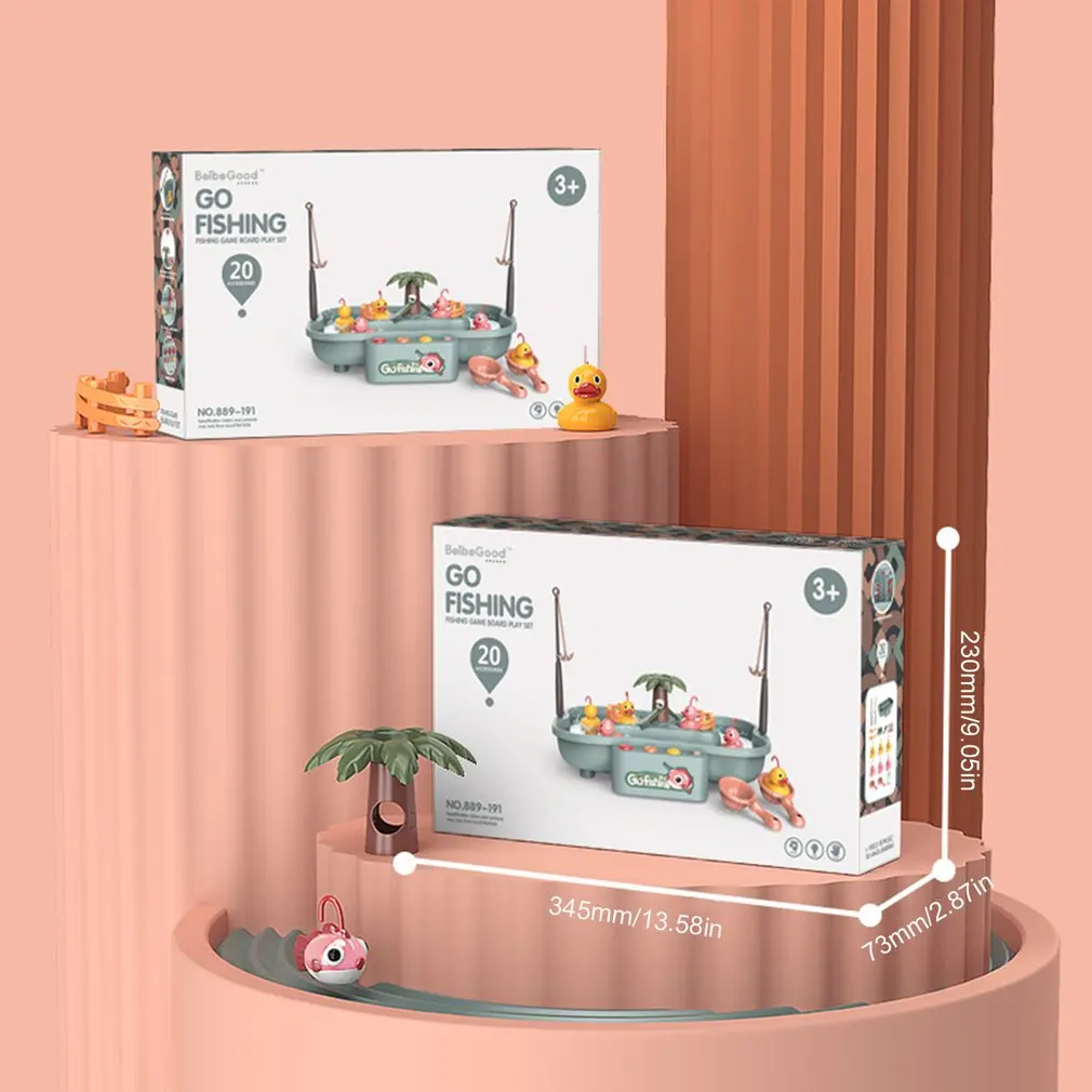 

Child Toy Magnetic Fishing Music Electric Circulation Fishing Duck Fishing Platform Water Play Game Toys For Kids Gift