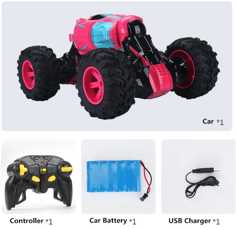 

New 2.4G 4WD 20 Mins Driving Time High Speed Double Sided Driving RC Stunt Car Off-Road Climbing RC Car With 3pcs Battery gifts