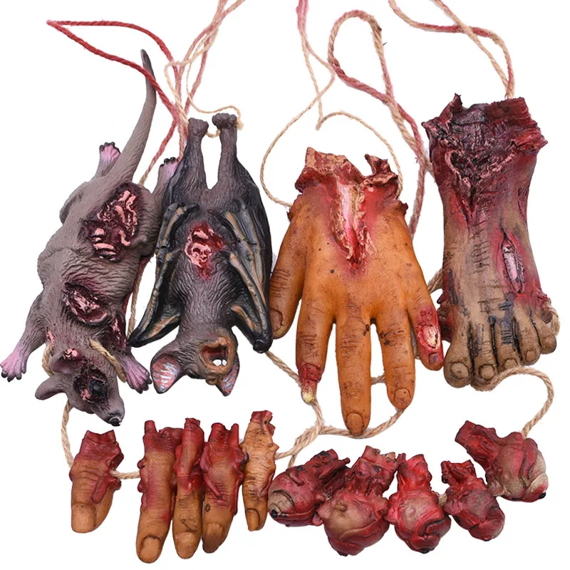 1 Набор Хэллоуин страшный латексный кровавый сломанный палец руки ступни сердце