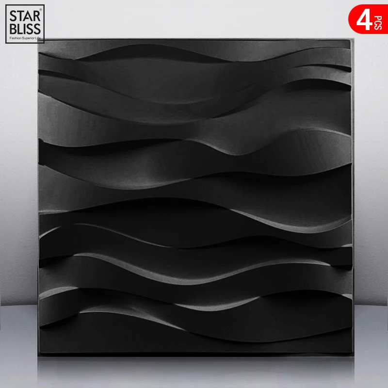 4 шт. 50x50 см 3D Наклейка на стену ромб вырез алмаз настенная панель декор для