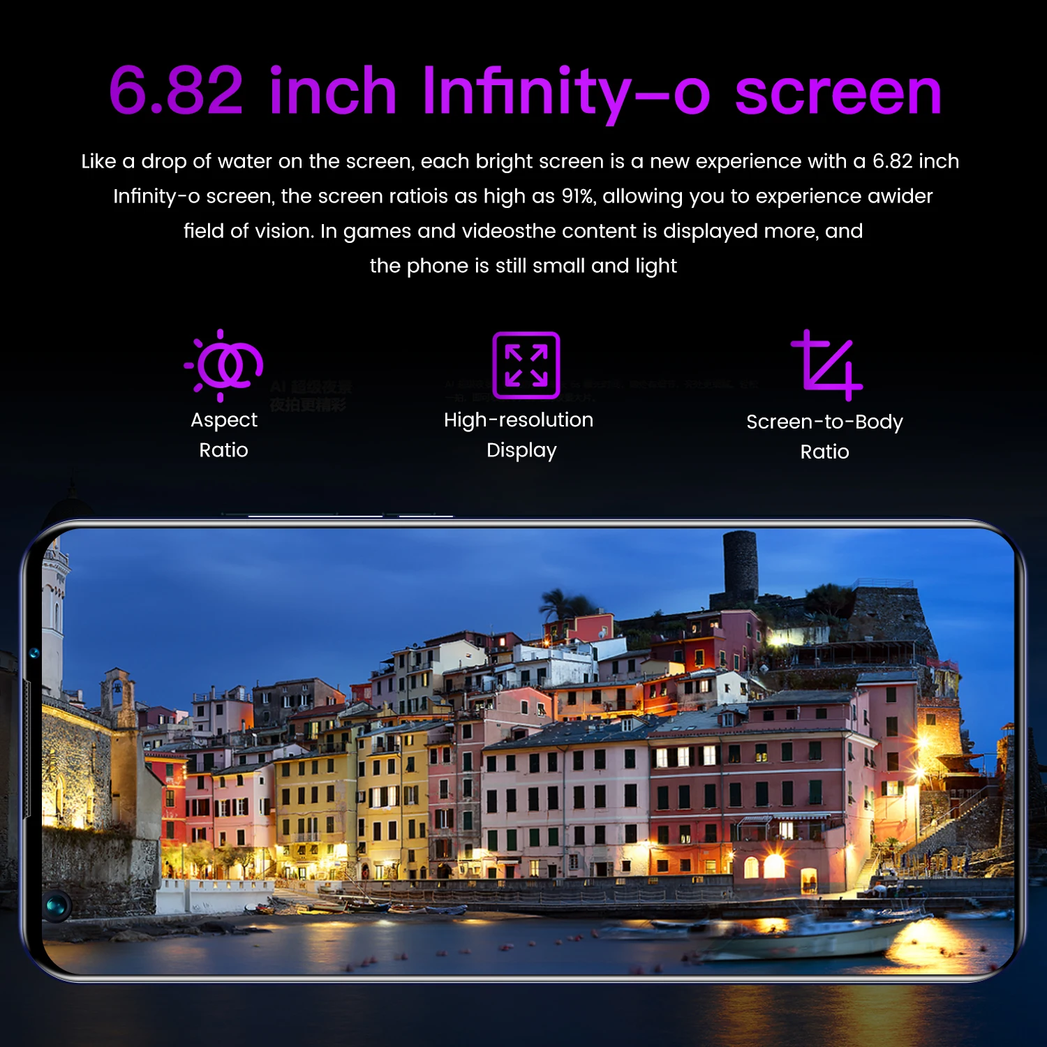 

Global Version S30U PRO 6.82inch HD 4G/ 5G Mobile Phone 8GB+256GB Smart Phone card Android 10.0