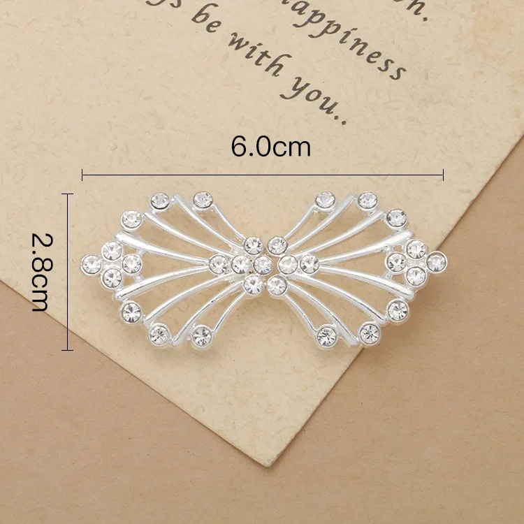 One Pair Fashion Women Decor Shiny Crystal Cape Cloak Clasps Fasteners Buckle Brooch Clip | Дом и сад