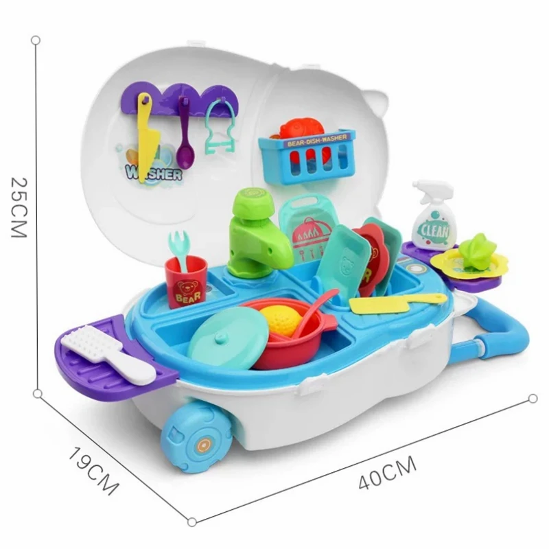 

Children's Play House Toys Simulation Sanitary Ware Sets Pretend Mini Kitchen Handle Box Children's Kitchen Toys Christmas