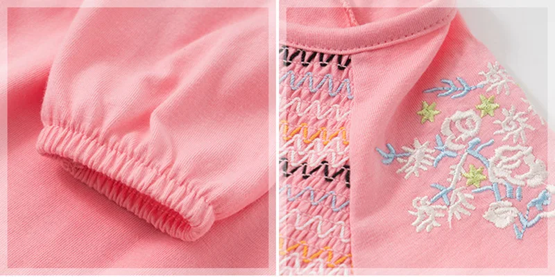 Однотонное платье с рюшами и цветочным рисунком для маленьких девочек Весенняя