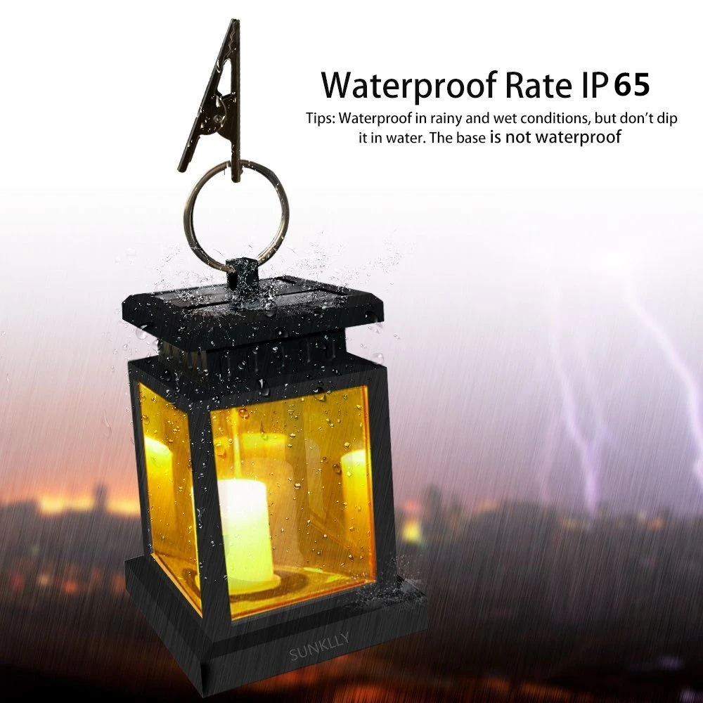 

Solar outdoor waterproof candle lamp solar LED bulb garden path umbrella chandelier LED lamp lighting