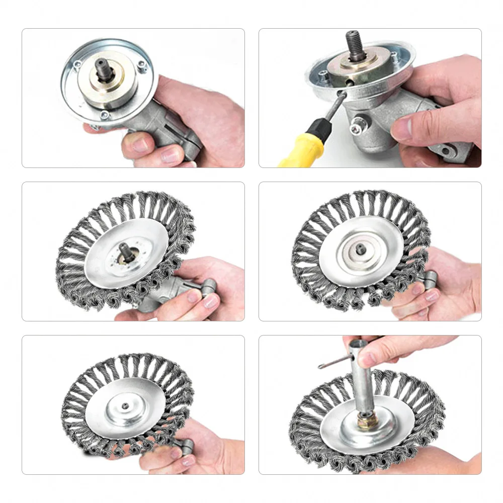 

New 6/8 Inch Grass Trimmer Head Steel Wire Lawn mower disk weeder Head Gasoline grass Trimmer gardening machine accessories