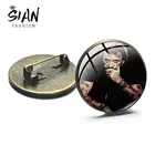 Металлическая брошь и булавки с изображением знаменитой зоны Джонни Холлидей, в стиле рок-звезды, многостильная, со стразами, для одежды, ручной работы, значки, аксессуары