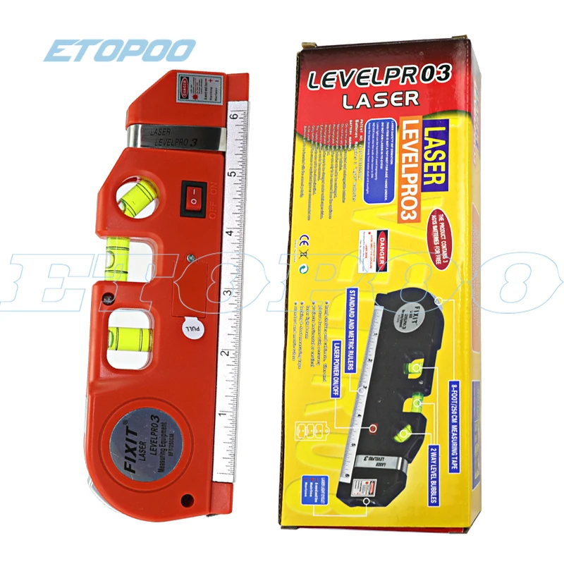 Многофункциональный инфракрасный лазерный уровень 4 в 1 Лазерная Лента с