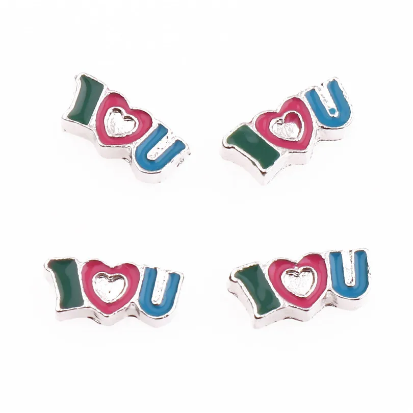 

20 шт./лот I Love You Подвески ручной работы из сплава для изготовления стеклянных медальонов