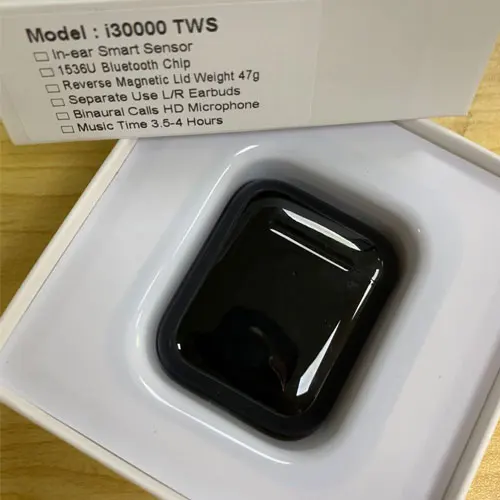 Black i30000 tws I30000 TWS Bluetooth 5,0 наушники раздельное использование беспроводные наушники 8D супер бас наушники для всех смартфонов PK i2000 i5000 TWS - Цвет: Black i30000 tws