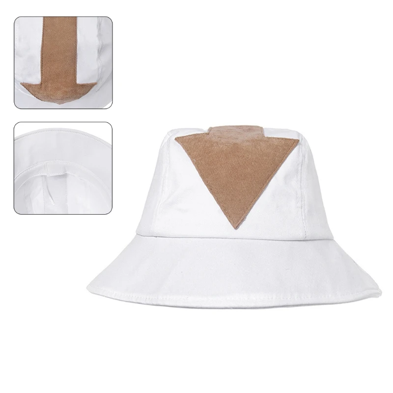 

Novelty Contrast Color Arrow Symbol Bucket Hat Wide Brim Sunscreen Fisherman Cap K3NF