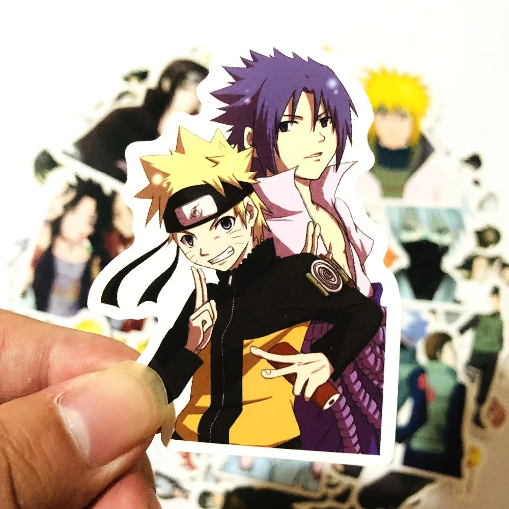 50/100 шт ПВХ водонепроницаемые стикеры NARUTO для ноутбука скейтборда Стикеры для багажа офисные игрушки