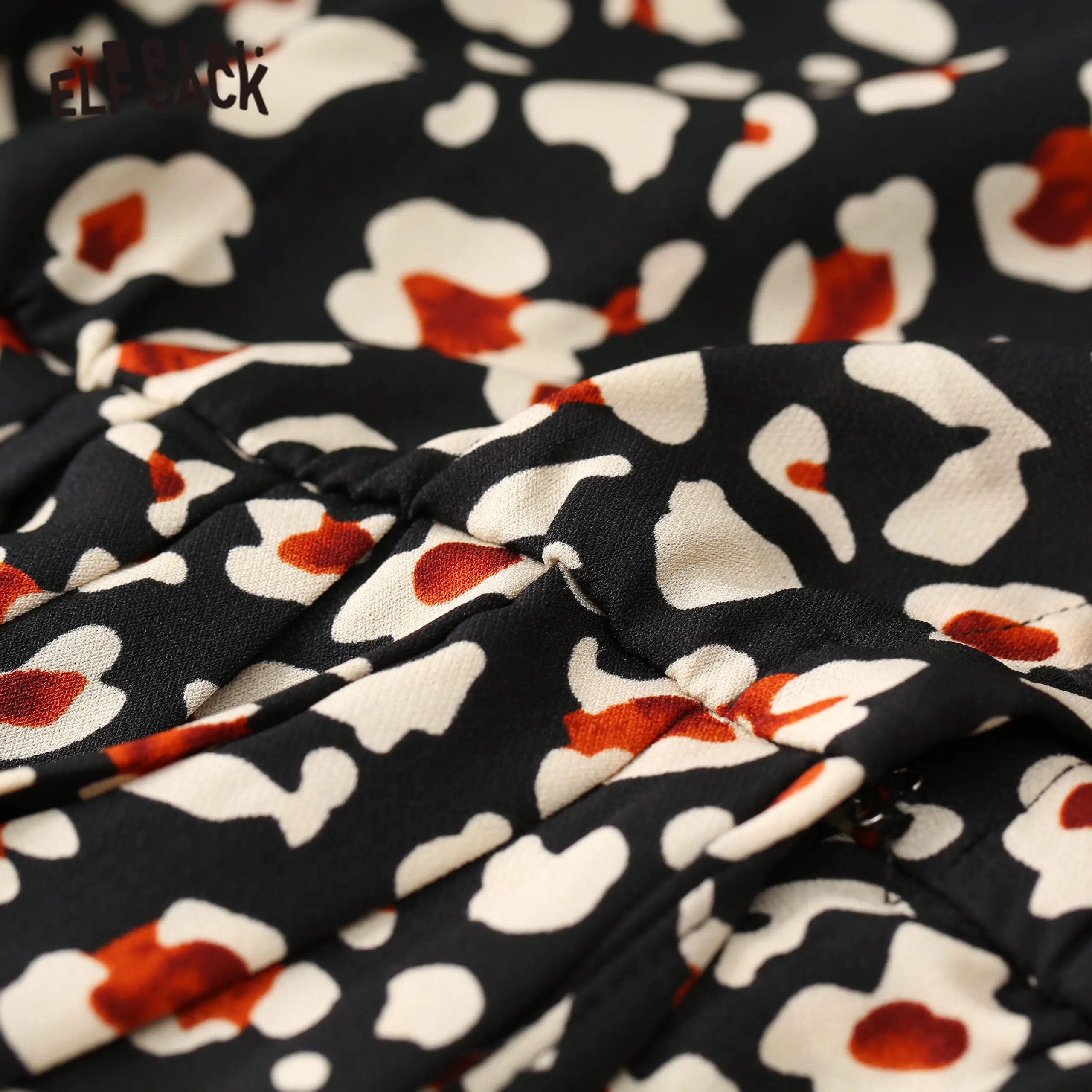 Женское повседневное шифоновое платье ELFSACK разноцветное в стиле бохо с яркими