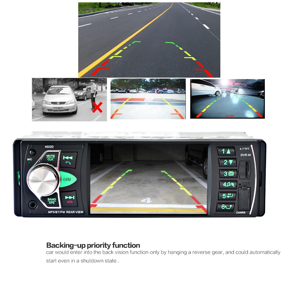 2 Din 4&quot HD Display Bluetooth Car MP5 Player Stereo MP3 FM Radio Audio Video Reversing Image No Rear View Camera | Автомобили и