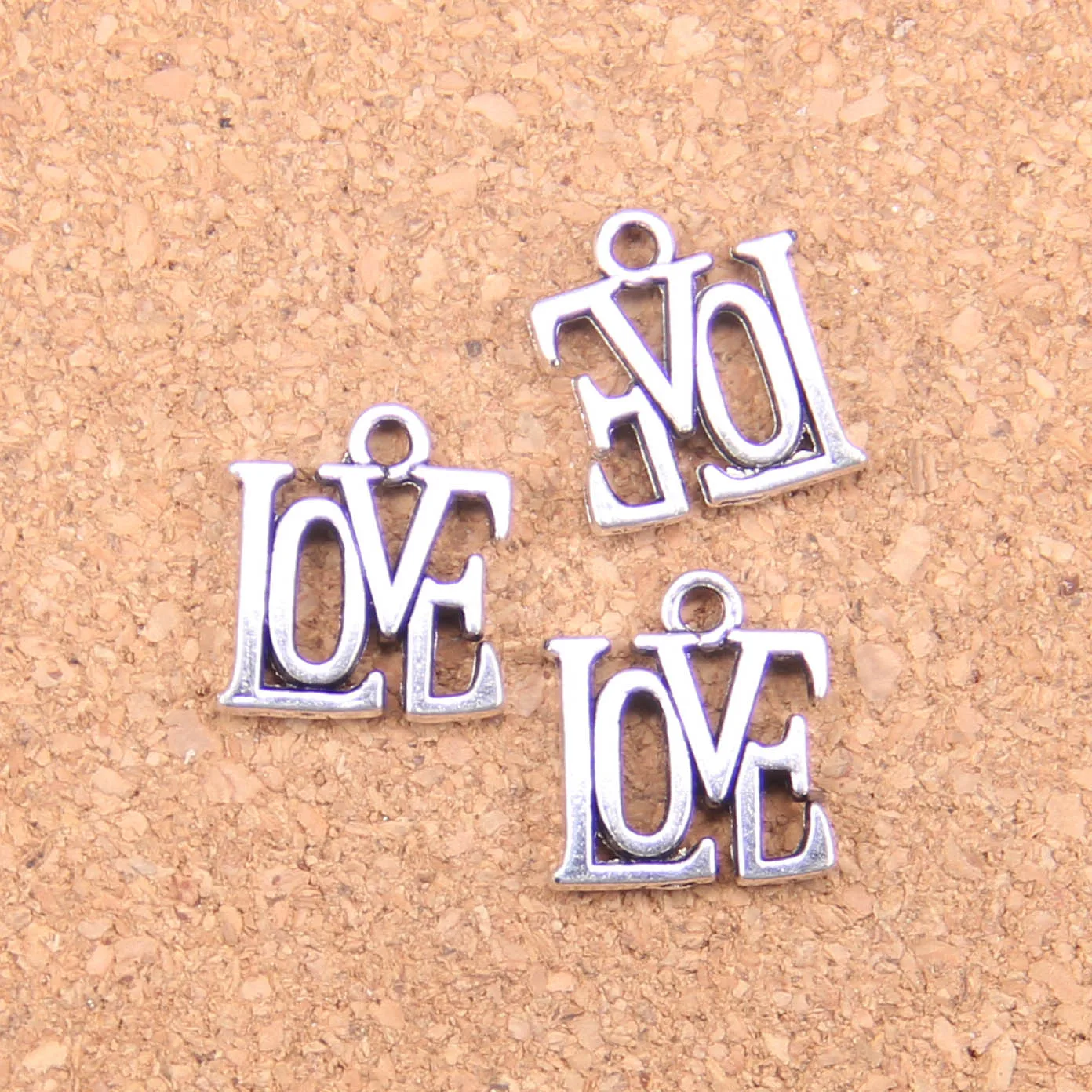 

106pcs Charms love 15x13mm Antique Pendants,Vintage Tibetan Silver Jewelry,DIY for bracelet necklace