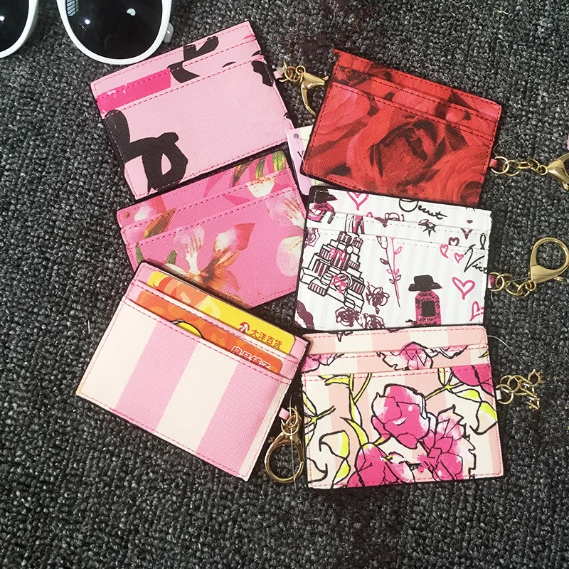 Красная Роза кожаный держатель для карт s женский кредитный ID чехол|Держатели и