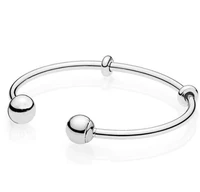 quality moments silver open with signature caps pan bracelet fit bead charm 925 sterling silver jewelry