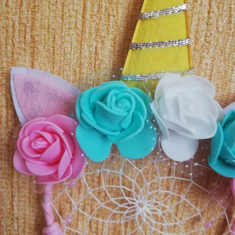 Светодиодный ные светильники Единорог Ловец снов реквизит настенные украшения