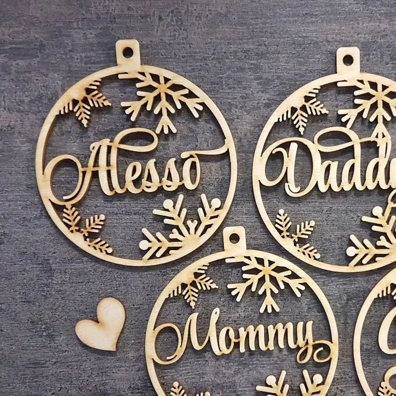 Рождественские деревянные украшения подвески в деревянных рождественских