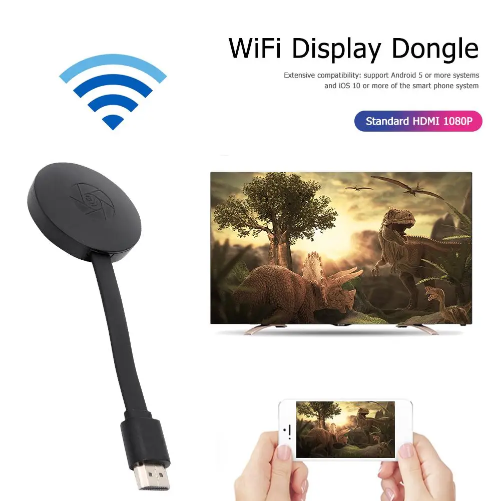 

Дисплей Dongle, изящный дизайн Mirascreen, Цифровой HDMI-совместимый медиа-видео, ТВ-адаптер, Wi-Fi дисплей, ТВ-флешка