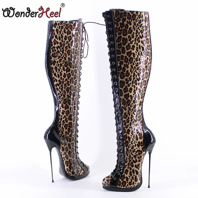 Wonderheel/16 см на платформе ультра-тонком каблуке Туфли-лодочки очень высоком с