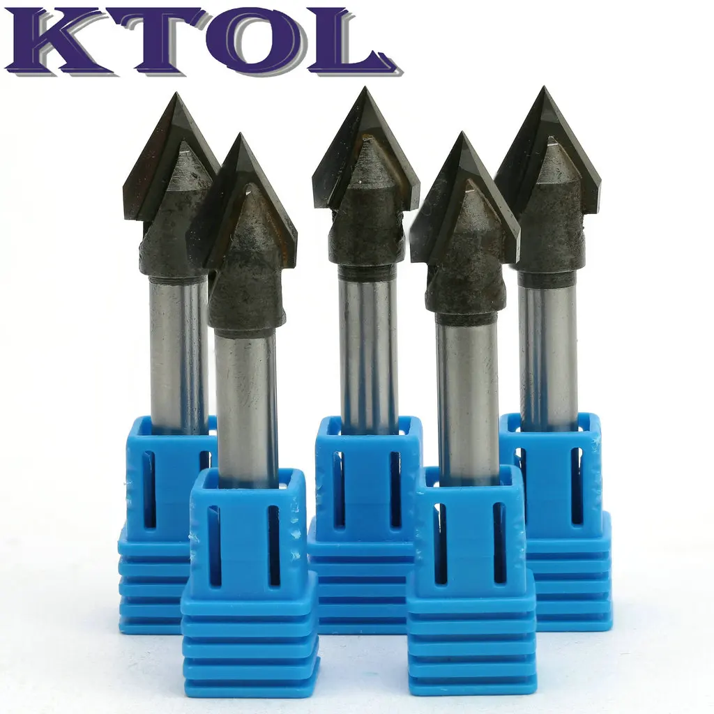 Фрезы для гравировки по дереву 5 шт. 6x10 мм 60 градусов|Фреза| |