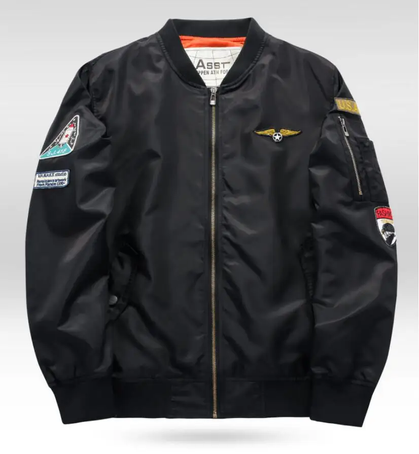 Мужская куртка бомбер с движением на весну и осень Женская пилота ВВС MA01 мужские