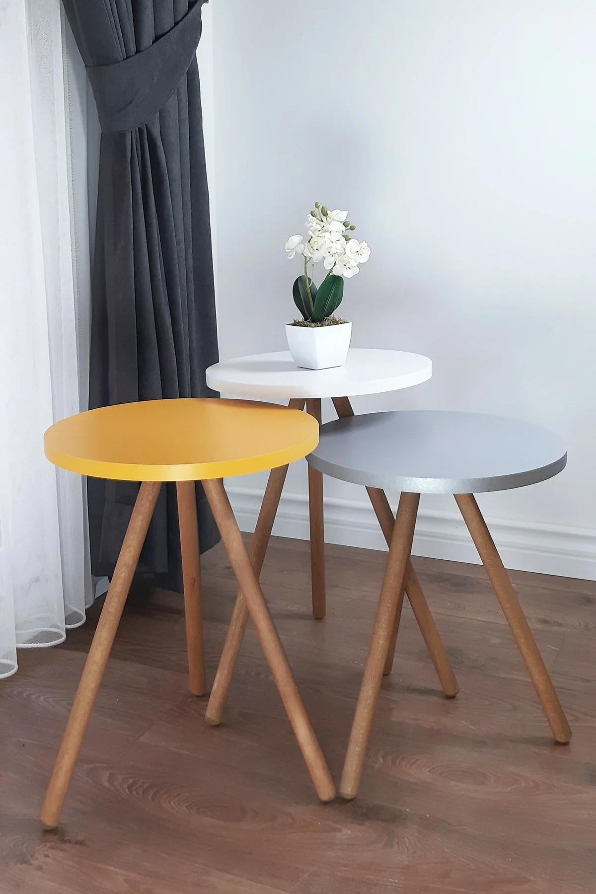 

3 шт., деревянные ножки современного цвета, вложенный стол, мебель для чайного/журнального столика, Круглый комод для гостиной, новинка 2021
